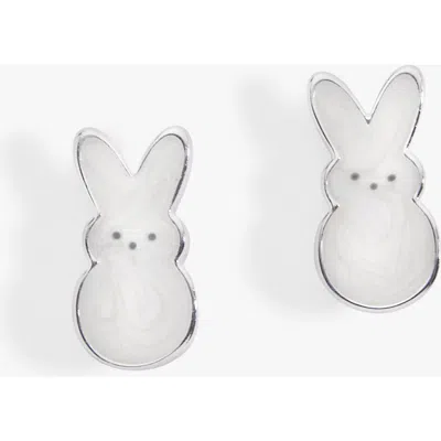 Alex And Ani Peeps® Pearlized Bunny Stud Earrings In Pattern