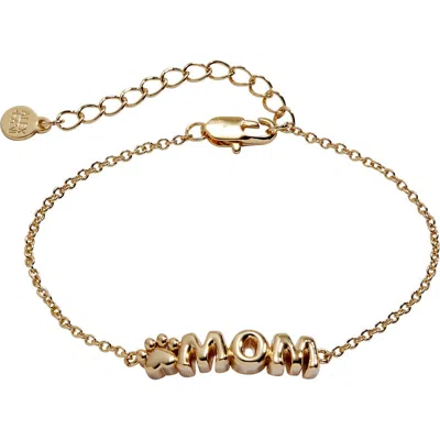 Alex And Ani Pet Mom Inline Bracelet In Gold