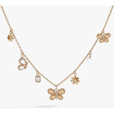 Alex And Ani Puffy Butterfly Charm Necklace In Gold