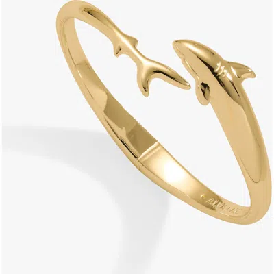 Alex And Ani Shark Bypass Cuff In Gold