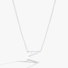 Alex And Ani Silver Elongated Initial Pendant Necklace In Metallic