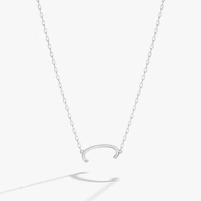 Alex And Ani Silver Elongated Initial Pendant Necklace In Metallic