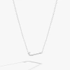 Alex And Ani Silver Elongated Initial Pendant Necklace In White