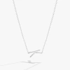 Alex And Ani Silver Elongated Initial Pendant Necklace In Silver - K