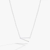 Alex And Ani Silver Elongated Initial Pendant Necklace In Metallic