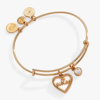 Alex And Ani Sister Bangle Bracelet In Gold