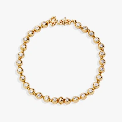 Alex And Ani Sister Elongated Crystal Stretch Bracelet In Orange