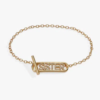 Alex And Ani Sister Toggle Bracelet In Gold
