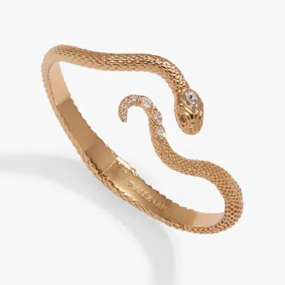 Alex And Ani Snake Bypass Cuff In Gold