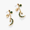 Alex And Ani Statement Earrings In Malachite
