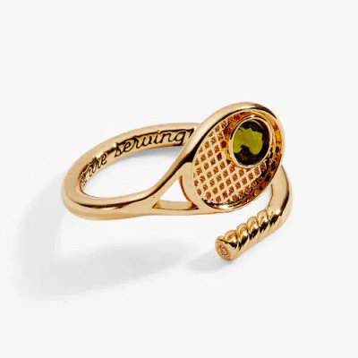 Alex And Ani Tennis Racket 'you Are Serving' Wrap Ring In Gold