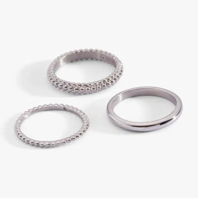 Alex And Ani Textured Stacking Ring Set Of 3 In Pattern