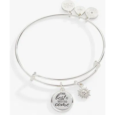 Alex And Ani 'the Best Is Yet To Come' Duo Charm Bangle In Metallic