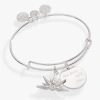 Alex And Ani The Sun Will Rise Duo Charm Bangle Bracelet In Metallic
