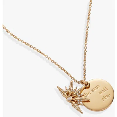 Alex And Ani The Sun Will Rise Duo Charm Pendant Necklace In Gold