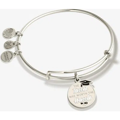 Alex And Ani 'the Tassel Was Worth The Hassle' Graduation Charm Bangle In Neutral