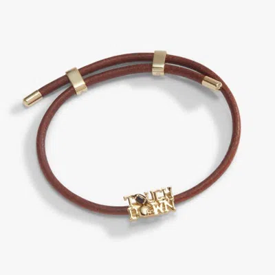 Alex And Ani 'touchdown' Corded Slider Bracelet In Brown