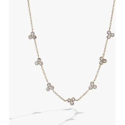 Alex And Ani Triple Stone Stationed Necklace In Neutral