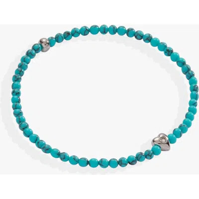 Alex And Ani Turquoise Heart Mini Stretch Bracelet