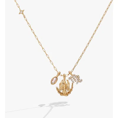 Alex And Ani Virgo Zodiac Charm Cluster Necklace In Gold