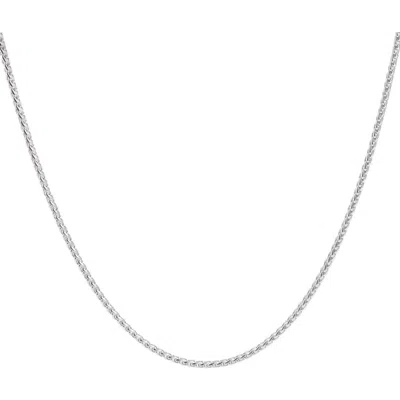 Alex And Ani Wheat Chain Layering Necklace In Silver