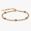 Alex And Ani Yin Yang Curb Chain Bracelet In Gold