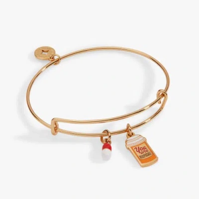 Alex And Ani 'you Are Indispensable' Pill Bottle Bangle In Gold