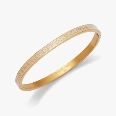 Alex And Ani Your Energy Is Your Currency Hinge Bangle Bracelet In Gold