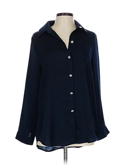Pre-owned Alex & Lili 3/4 Sleeve Blouse In Blue