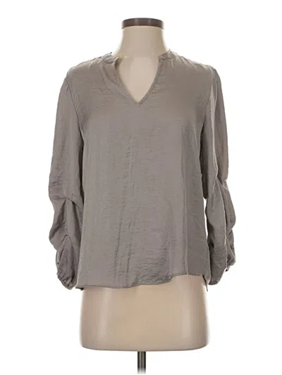 Pre-owned Alex & Lili 3/4 Sleeve Blouse In Gray