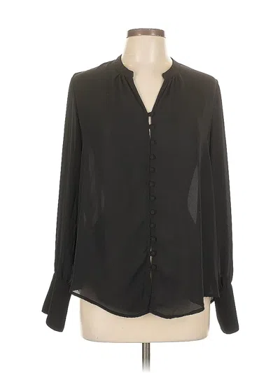 Pre-owned Alex & Lili Long Sleeve Blouse In Black
