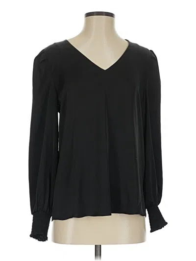 Pre-owned Alex & Lili Long Sleeve Blouse In Black