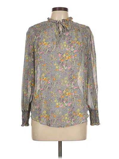 Pre-owned Alex & Lili Long Sleeve Blouse In Gray
