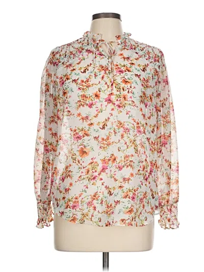 Pre-owned Alex & Lili Long Sleeve Blouse In Ivory