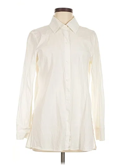 Pre-owned Alex & Lili Long Sleeve Button Down Shirt In Ivory