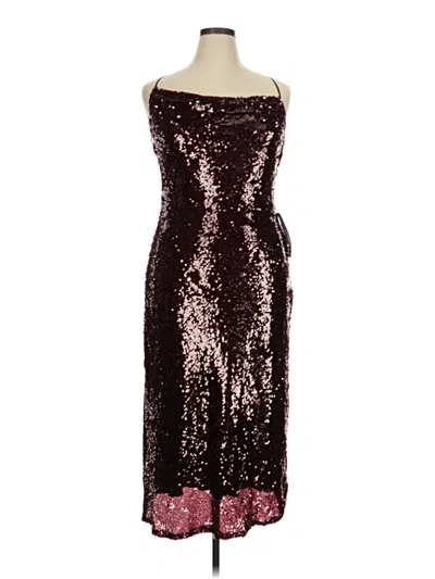 Pre-owned Alex & Sophia Cocktail Dress In Burgundy
