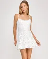 Alex & Sophia Juniors' Beaded Floral Mini Dress