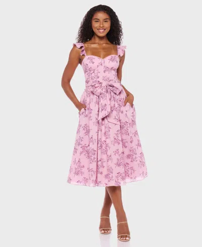 Alex & Sophia Juniors' Cotton Voile Printed Midi Dress