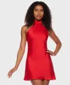 Alex & Sophia Juniors' Open-back Halter Dress