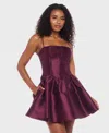Alex & Sophia Juniors' Sleeveless Short Dress In Purple