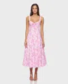 Alex & Sophia Juniors' Sweetheart Neck Midi Dress In Pink