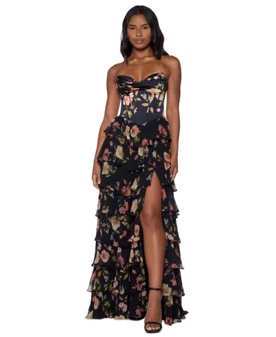 Alex & Sophia Juniors Sweetheart-neck Dress In Multi
