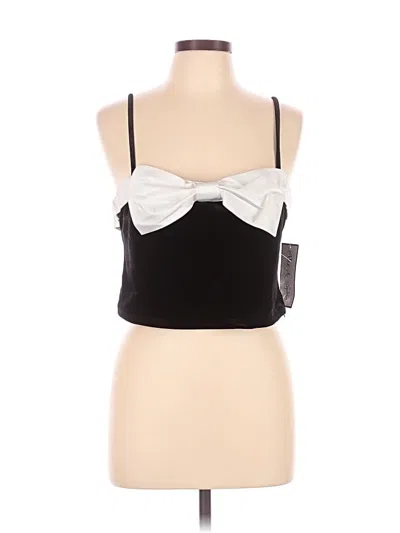 Pre-owned Alex & Sophia Sleeveless Top Black Sweetheart Neckline Tops