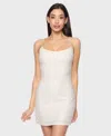 Alex & Sophia Women's Sequined Jacquard Bodycon Dress In White