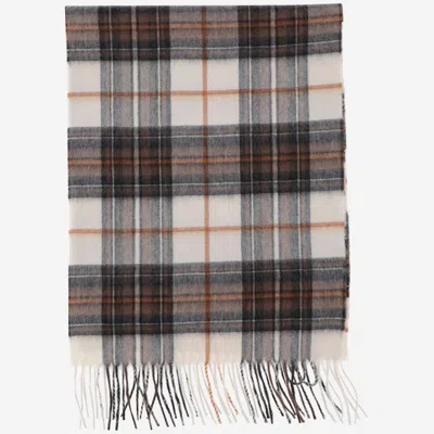 Alex Begg Cashmere Scarf With Check Pattern In Red
