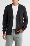 Alex Crane  Bay Organic Cotton V-neck Cardigan In Black