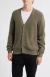 Alex Crane  Bay Organic Cotton V-neck Cardigan In Green