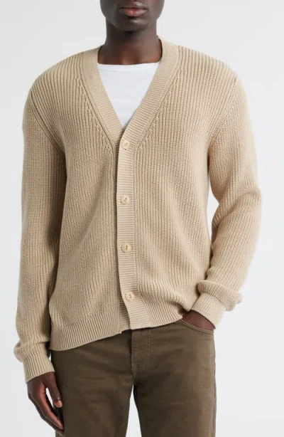 Alex Crane  Bay Organic Cotton V-neck Cardigan In Neutral