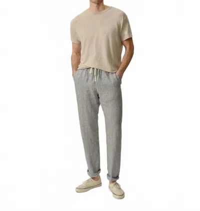 Alex Crane  Bo Drawstring Pants In Lines In Gray