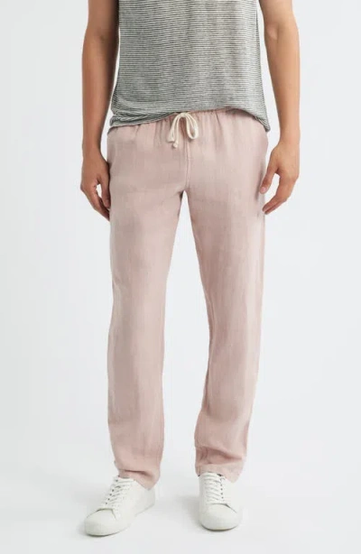 Alex Crane  Bo Linen Drawstring Pants In Pink
